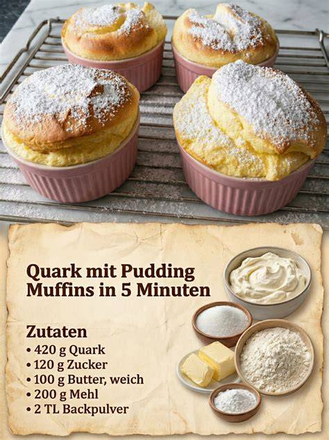Vergleichsgrafik: Zutatenlisten nebeneinander (Quark, Pudding, Eischnee vs. Quark/Frischkäse)