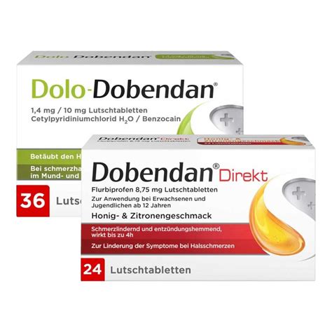 Vergleichstabelle: Wirkstoffe und Anwendungsalter Dobendan Direkt vs Dolo-Dobendan