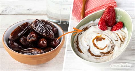 Vergleichstabelle: Zucker vs. Dattelpaste vs. Apfelmus vs. Sirup