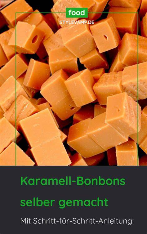 Verpackte Karamellbonbons als Geschenkidee