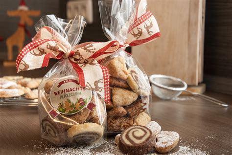 Verpackte Macadamia Kekse zum Verschenken