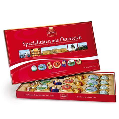 Verpackung Heindl Pralinen Holzkiste