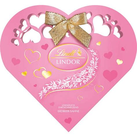 Verpackung Lindt Erdbeer Sahne Herz