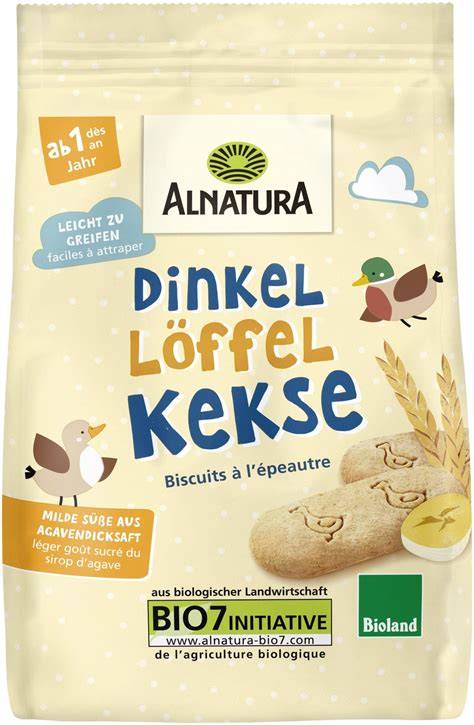 Verpackung der Alnatura Dinkel Löffel Kekse