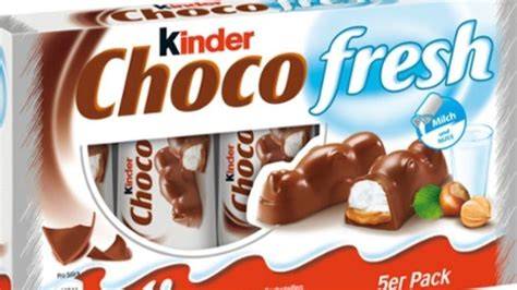 Verpackung und Form von Kinder Choco Fresh vor und nach der Neugestaltung