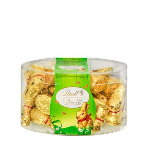 Verpackung und Nährwertangaben der Lindt Goldhase Mini