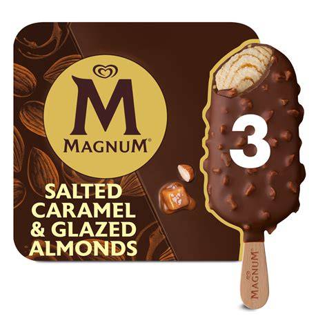 Verpackung und Siegel: Rainforest-Alliance-Kakao, Allergenhinweise auf Magnum Salted Caramel