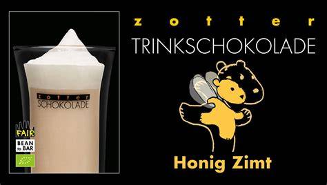 Verpackung und Tafeln der Zotter Trinkschokolade Honig-Zimt