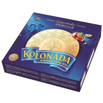 Verpackung und verschiedene Sorten Kolonada Oblaten