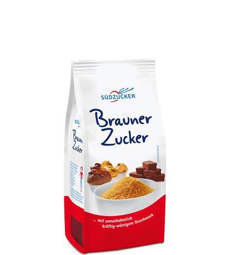 Verpackungen verschiedener brauner Zucker Produkte