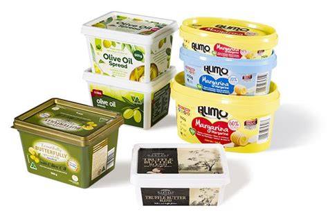 Verpackungen von veganer Butter und Margarine