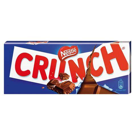 Verpackungsdesign der Nestlé Crunch Schokolade