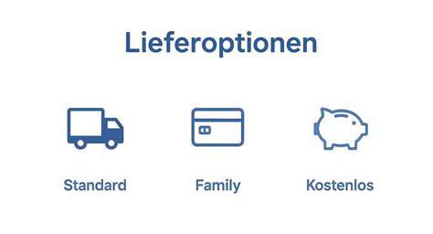 Versand- und Lieferoptionen: Standardversand, Selbstabholung, deutschlandweite Lieferung