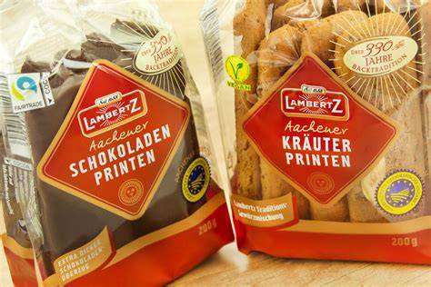 Verschiedene Aachener Printenvariationen: Kräuter-, Schoko- und Prinzessprinten