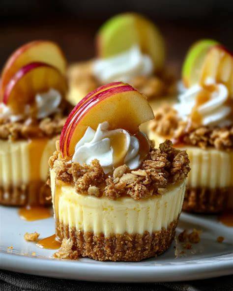 Verschiedene Apfel- und Cheesecakes auf einer Ablage