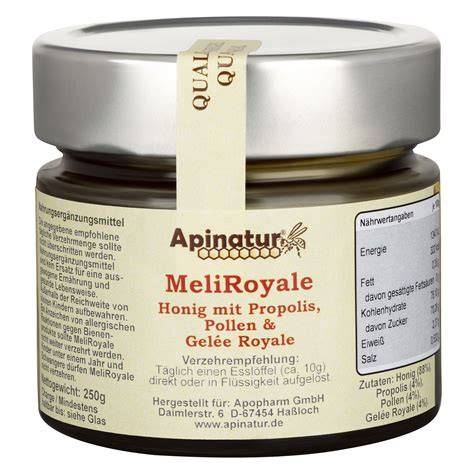 Verschiedene Bienenprodukte: Honig, Propolis, Gelée Royale