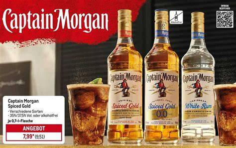 Verschiedene Captain Morgan Sorten