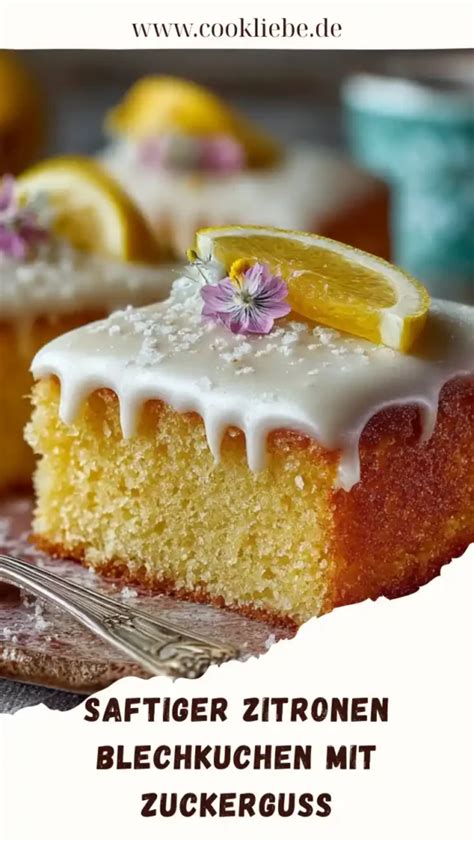 Verschiedene Deko-Ideen für Zitronen-Blechkuchen mit Zuckerguss