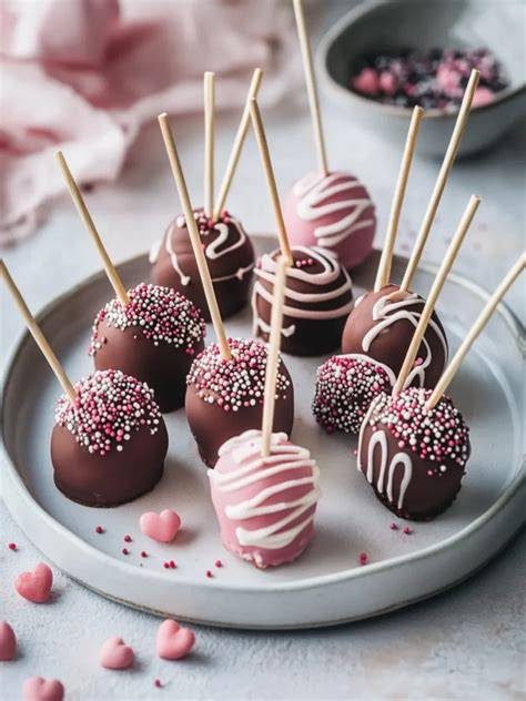 Verschiedene Dekorationen für Cake Pops
