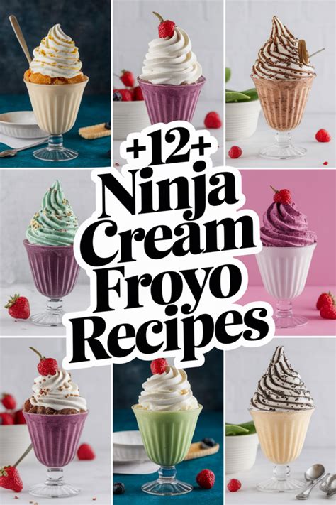 Verschiedene Eissorten aus der Ninja Creami: Vanille, Sorbet, FroYo