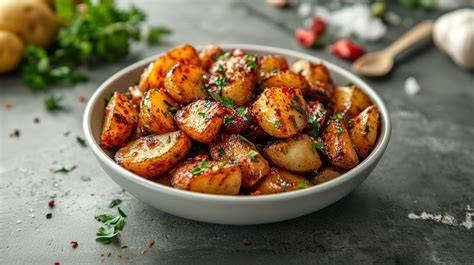 Verschiedene Gerichte: Kartoffeln mit Honig in verschiedenen Varianten