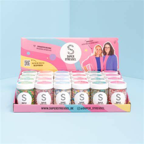 Verschiedene Geschenkbox-Designs mit Super Streusel Dosen