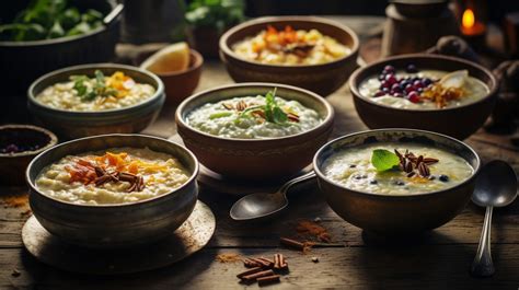 Verschiedene Gewürzmischungen für Porridge und passende Toppings