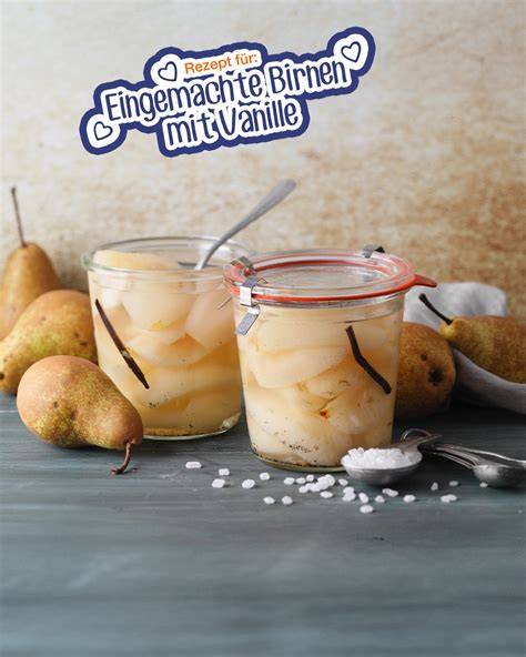 Verschiedene Kiwis, Birnen und Vanilleschoten vorbereitet für die Marmelade