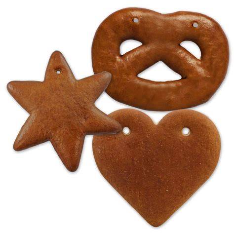 Verschiedene Lebkuchenformen (Herz, Stern, Oblaten)