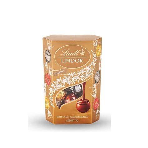 Verschiedene Lindor Pralinen, elegante Geschenkverpackung
