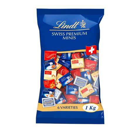 Verschiedene Lindt Mini Tafeln als Zugabe zum Kaffee