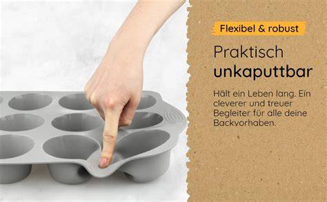 Verschiedene Mini-Backformen: Silikon, Muffinblech, Springform