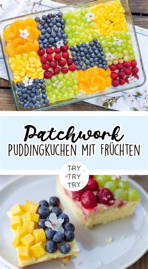 Verschiedene Puddingkuchen mit Früchten und Toppings