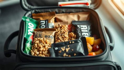 Verschiedene Snacks im Handgepäck: Beispiele