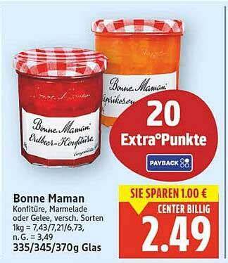 Verschiedene Sorten Bonne Maman Marmelade