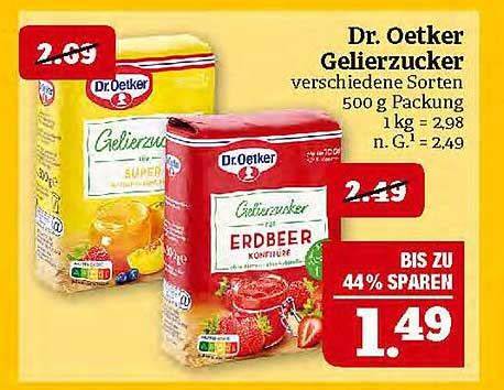 Verschiedene Sorten Gelierzucker