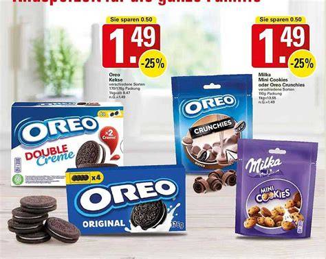 Verschiedene Sorten von Oreo Sandwich Keksen, visuelle Unterscheidung der Typen