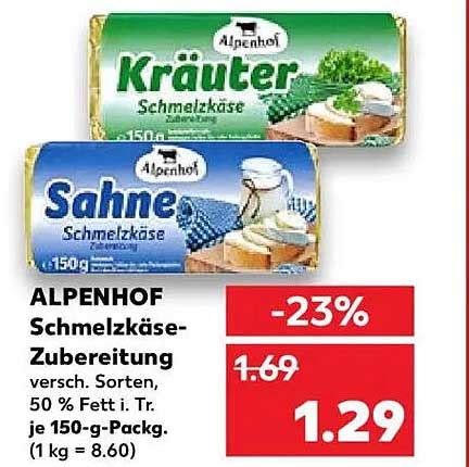 Verschiedene Sorten von Schmelzkäse im Handel