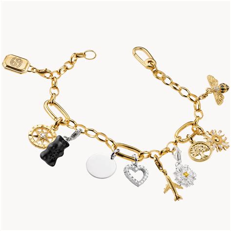 Verschiedene Thomas Sabo Charms an Armkette