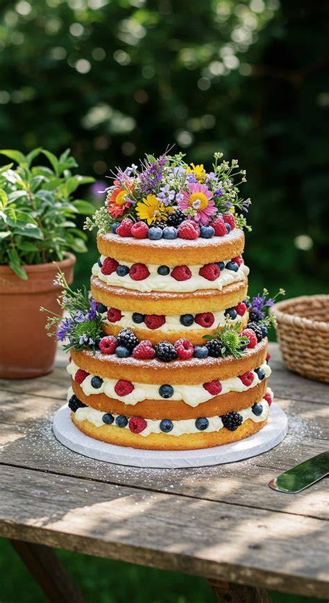 Verschiedene Tortenstile: Naked Cake, Fondant-Torte, mehrstöckiger Turm