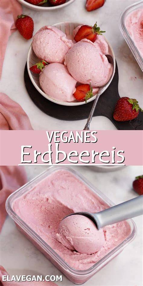 Verschiedene Variantenvorschläge Erdbeereis: mit Schokolade, vegan, mit Minze