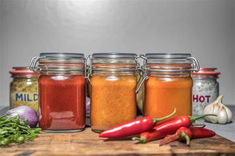 Verschiedene Variationen von selbstgemachter Kirsch-Orangen-Marmelade