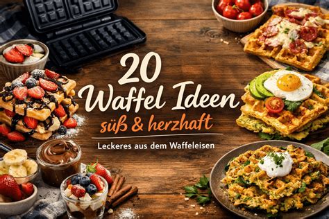 Verschiedene Waffelvariationen: süß und herzhaft