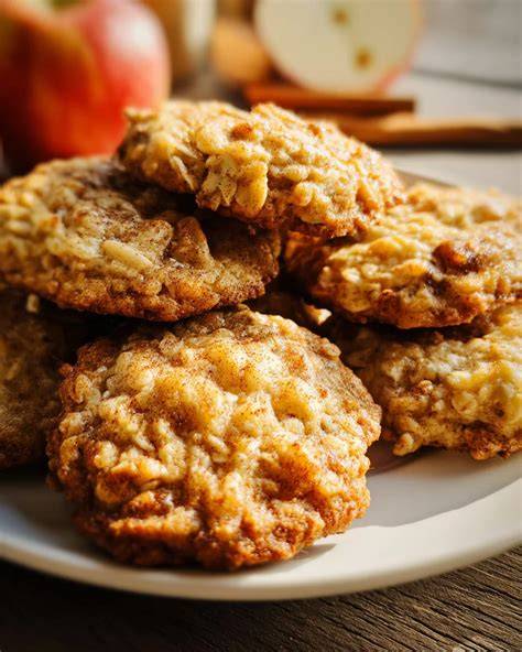 Verschiedene Zutaten für Haferflocken-Kekse mit Apfel und Banane