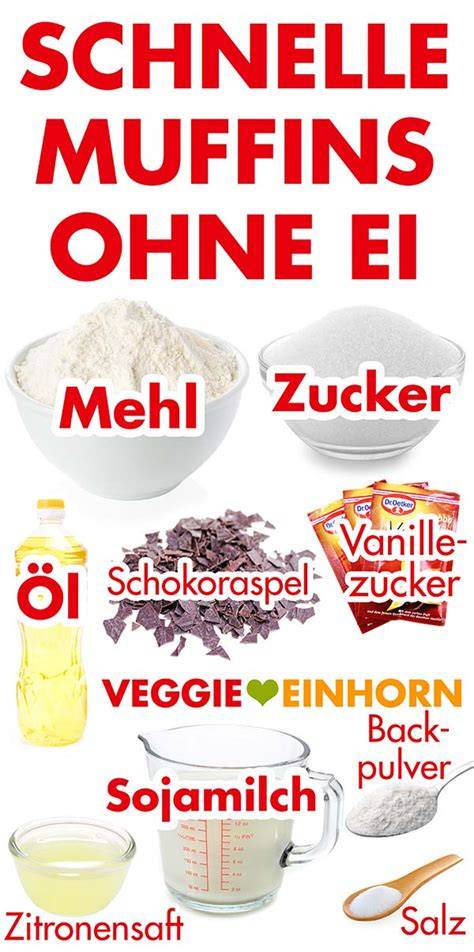 Verschiedene Zutaten für Muffinteig ohne Zucker