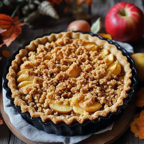Verschiedene Zwetschgengerichte: Tarte, Crumble, Glasdessert