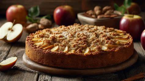 Verschiedene deutsche Apfelkuchen auf einer Festtafel