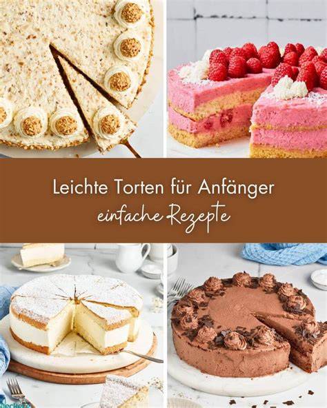 Verschiedene einfache Torten für den Freund serviert