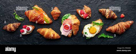 Verschiedene gefüllte Croissant-Modelle