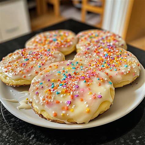 Verzierte Mini-Gugelhupfe mit bunten Streuseln